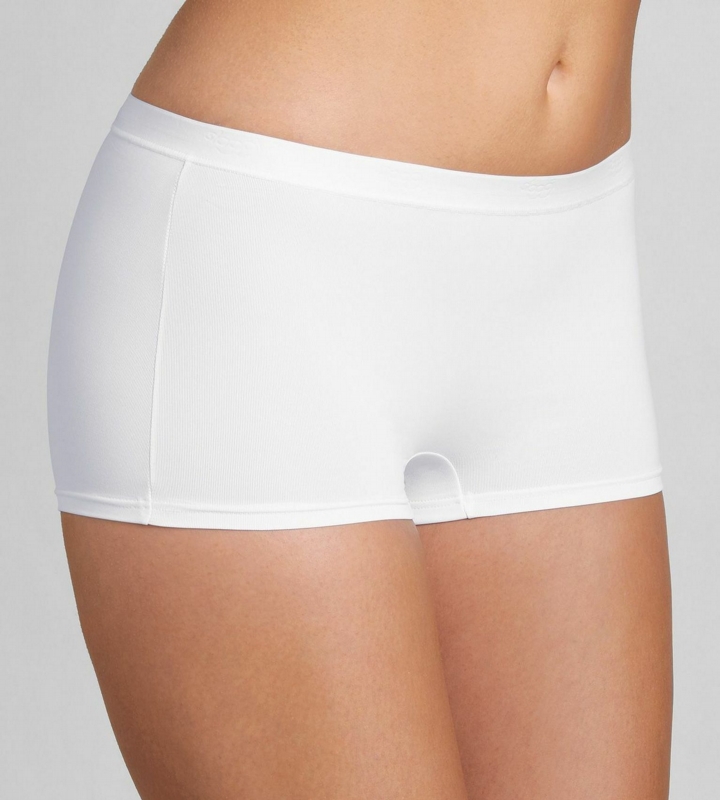 Pack of 2 pairs of organic cotton boyshorts in white