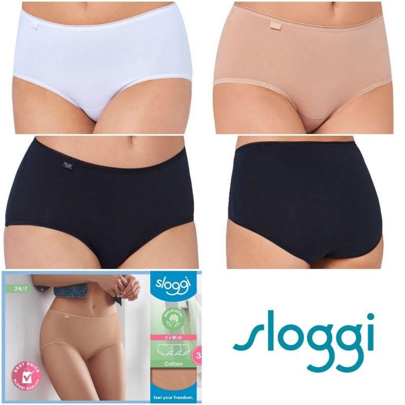 Pack of 3 Sloggi® Midi Briefs Black