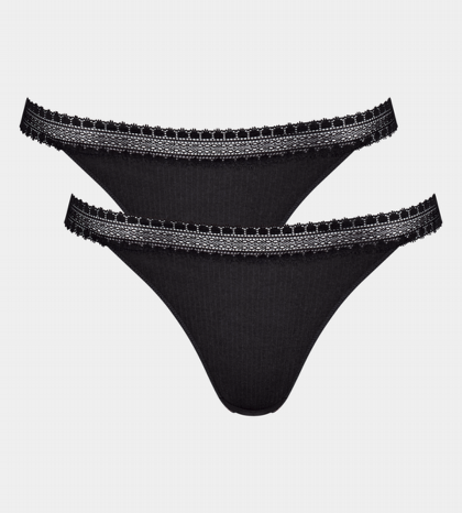 Go Ribbed Tanga (2 pack)
