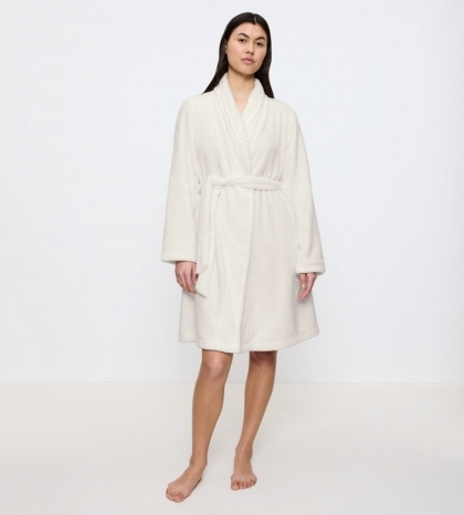 Dressing Gown Silk White