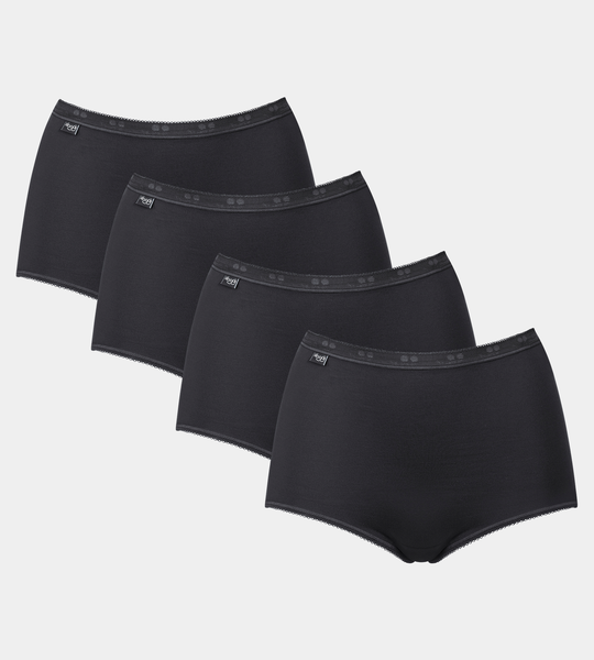 Basic+ Maxi 4 Pack (Black), 4 Pack, SLOGGI Maxi Ladies | Sloggi ...