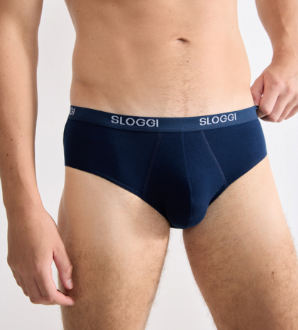 Mens Basic Midi Twin Pack - Navy