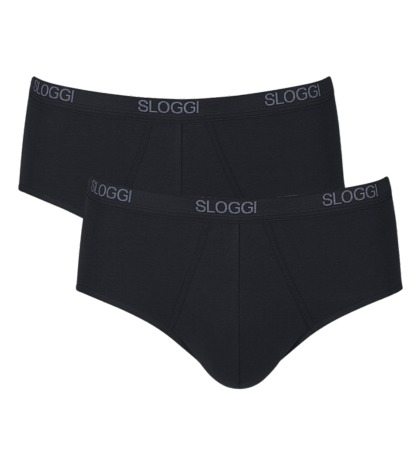 Mens Basic Midi Twin Pack - Black