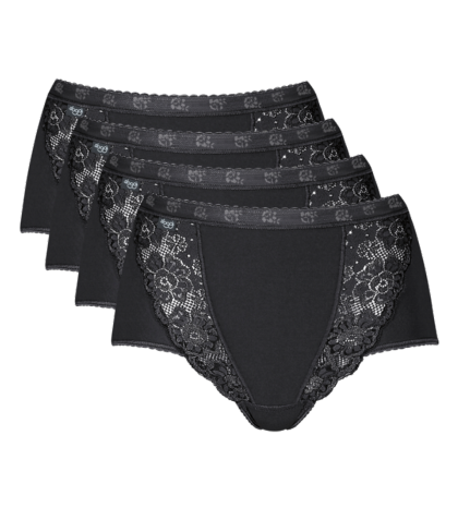 Chic Maxi Cotton 4 Pack - Black