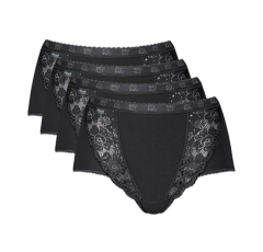 Chic Maxi Cotton 4 Pack - Black