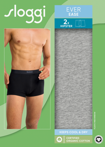 Ever Ease Hipster for Men - 2 Pack - Warm Stone Grey