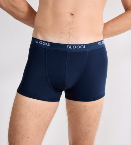 Mens Basic Short Twin Pack - Navy