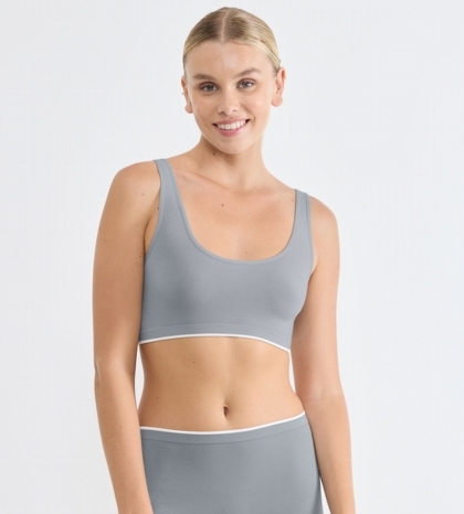 Go Sense Crop Top - Crome Grey