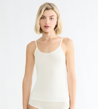 Go Sense Spagetti Top - Silk White