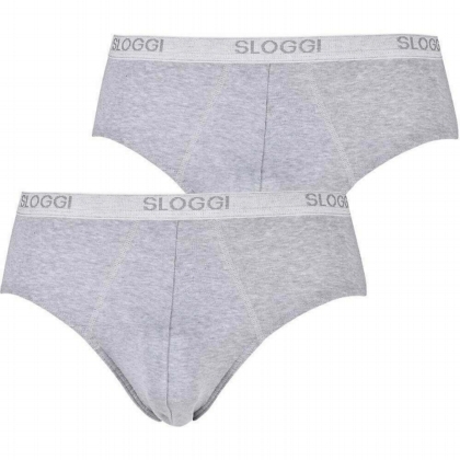 Mens Basic Midi - Twin Pack - Grey - size 38 XL